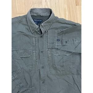 5.11 Tactical Men's Long Sleeve Shirt Size L, Double Ready, Pocket, Loose Fit